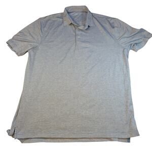 Johnnie-O mens blue white stripe performance polo. Size L. office, golf, career